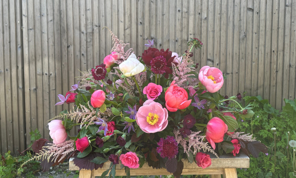 rouwbloemen pioenrozen groot